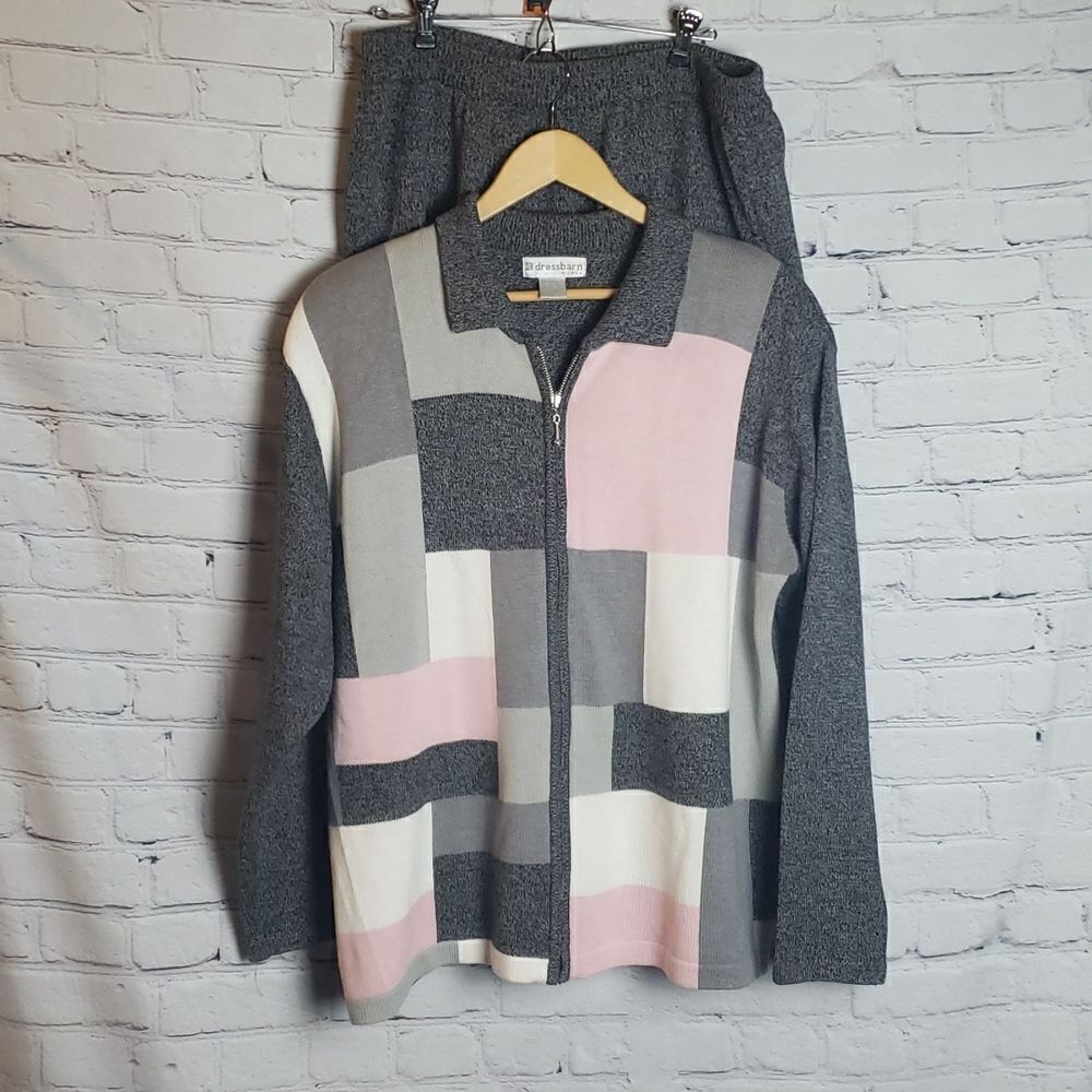 Vintage 2 Piece Sweater Jacket and Skirt